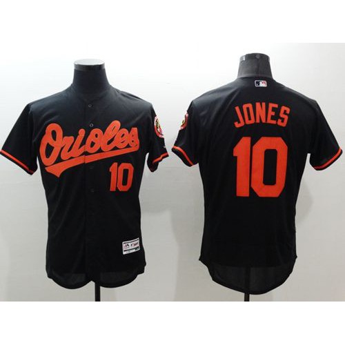 Baltimore Orioles 10 Adam Jones Black Flexbase Authentic Collection Stitched MLB Jersey Mens