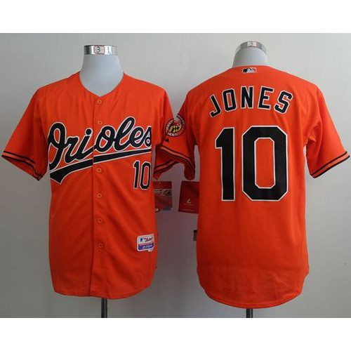 Baltimore Orioles 10 Adam Jones Orange Cool Base Stitched MLB Jersey Mens