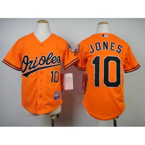 Baltimore Orioles 10 Adam Jones Orange Cool Base Stitched Youth MLB Jersey Youth