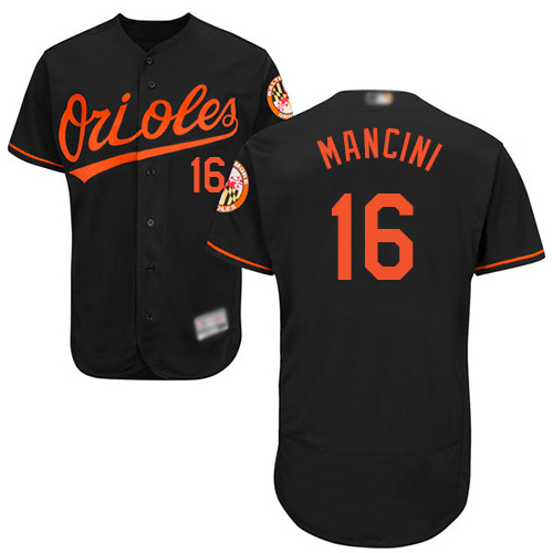 Baltimore Orioles 16 Trey Mancini Black Flexbase Authentic Collection Stitched MLB Jersey Mens